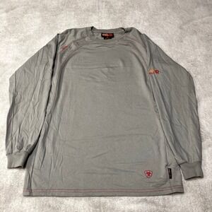 Ariat FR CAT2 Long Sleeve T-Shirt Gray Flame Resistant NFPA 2112 Mens Small